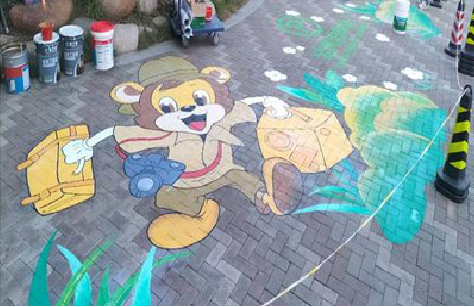 武定夏季画地面彩绘会遇到的问题