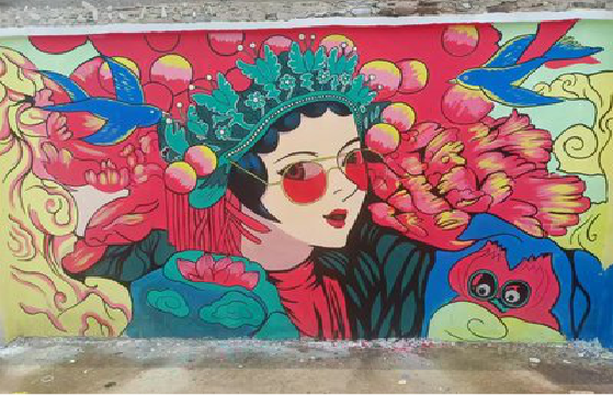 武定墙体彩绘-网红墙