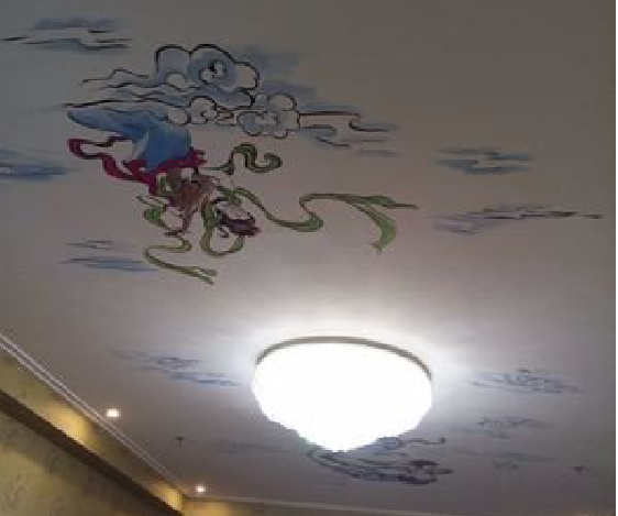 武定如何快速绘制天花板上的手绘墙?